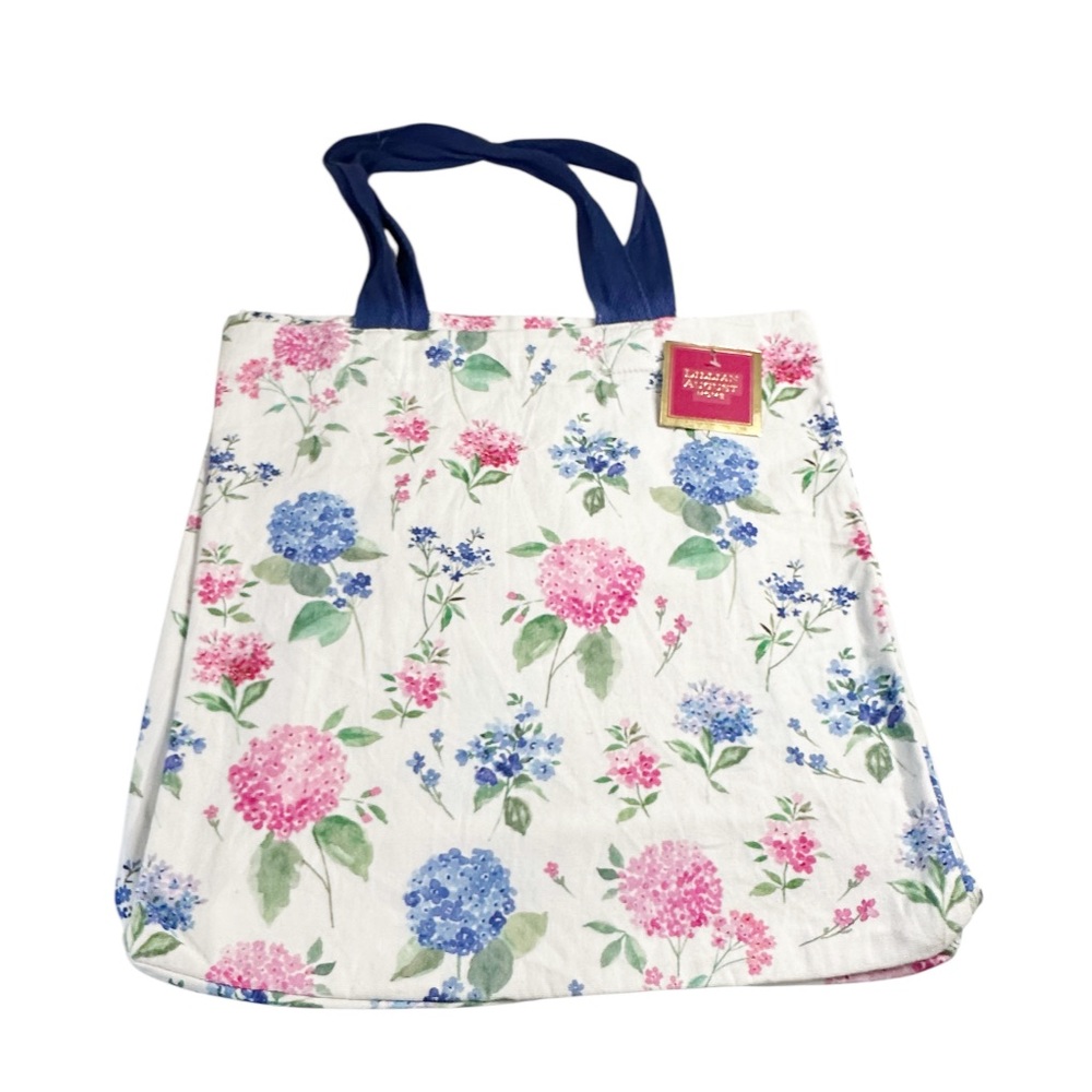 NEW Lillian August FLORAL REUSABLE TOTE BAG with Double Handles